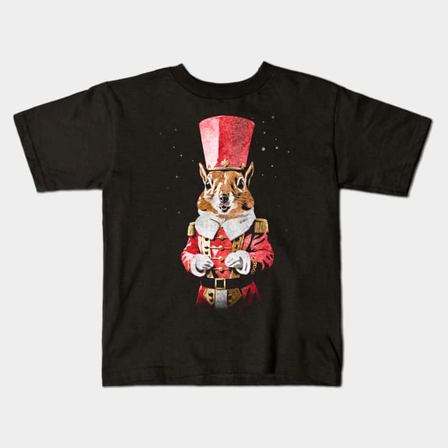 Nutcracker Squirrel Kids T-Shirt by ArtinDrop